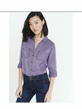 Express 100% Lyocell Boyfriend Shirt